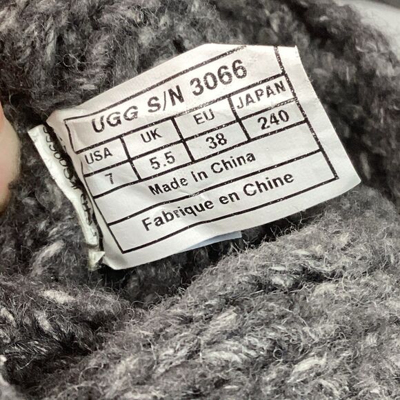 UGG Lattice Cardy - Women's Sz 7 - Gray Knit - Knee-High Boots - 3066 - Picture 9 of 10